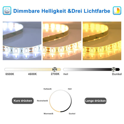 LED Badspiegel 100×60cm Uhr, Touch, Beschlagfrei, 3 Lichtfarbe 2700-6500K ,3x Lupe,Dimmbar,Wandspiegel