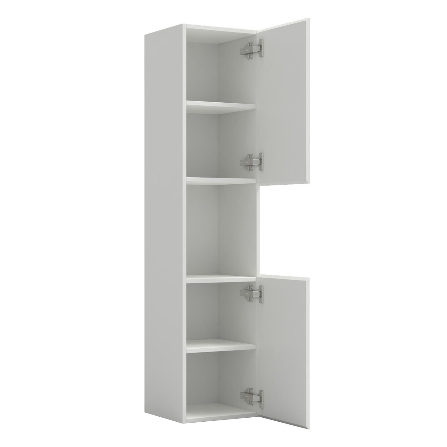 Hochschrank 131 cm hoch Hängeschrank Softclose Weiß-B