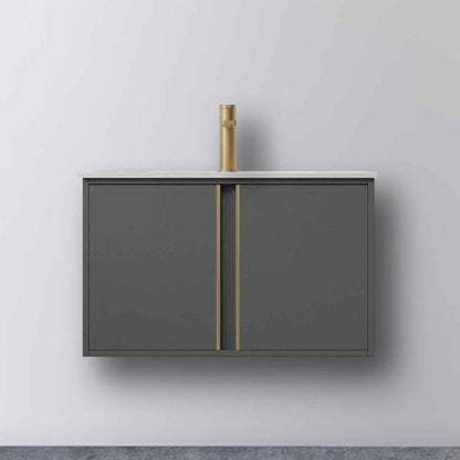 Badmöbel Set 80 cm Weiß Waschbecken mit Unterschrank inkl. 2-Tür Soft-Close Funktion