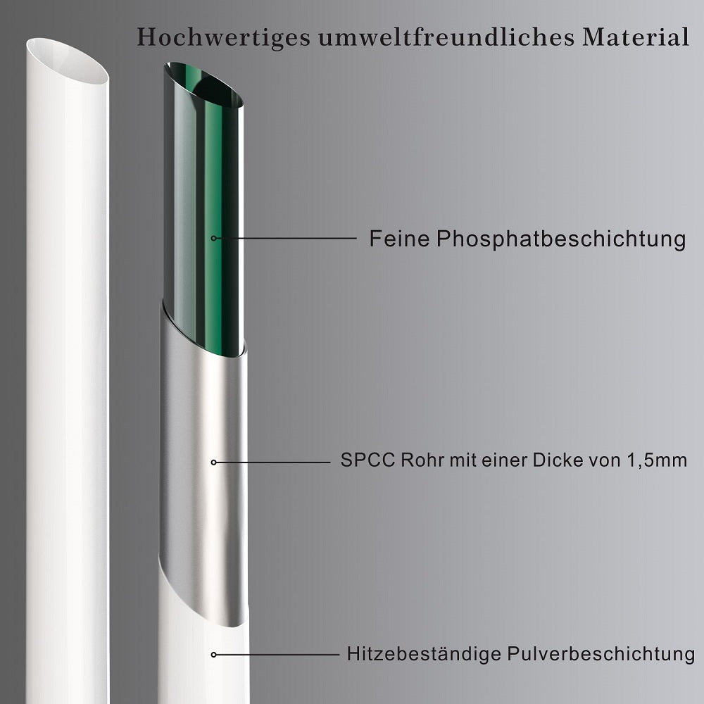 Heizkörper Oval 1800x472mm Design-Heizkörper Paneelheizkörper Einlagig Vertikal Mittelanschluss