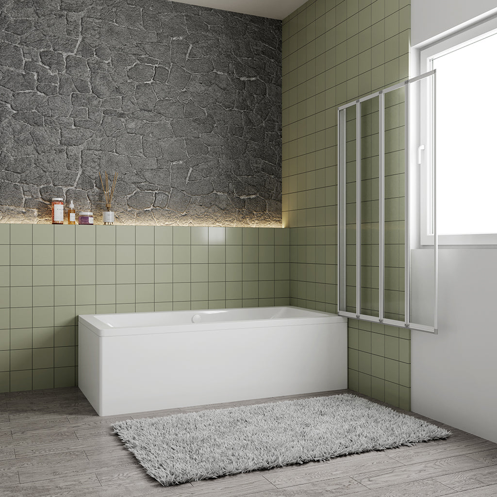4 teilig badewannenfaltwand 120 H140 cm badezimmer ideen