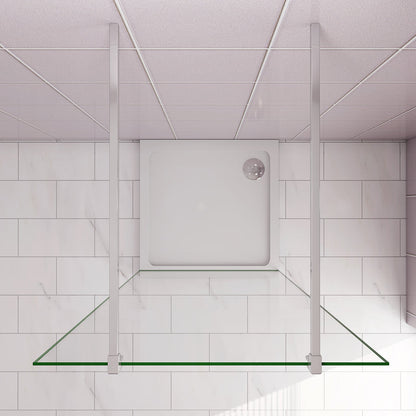 47.7 H.200 cm Walk in Duschwänd mit 2xStabilisationsstange 140cm dusche für badezimmer