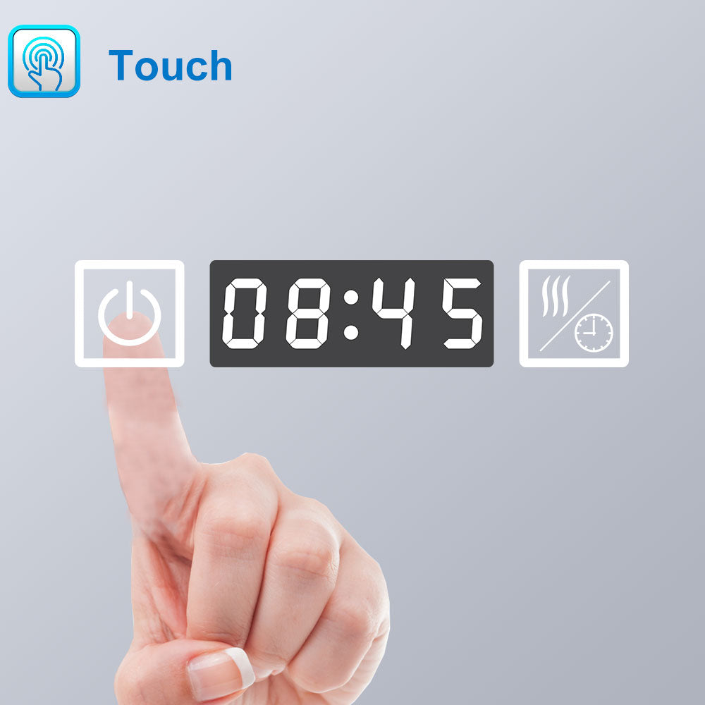 LED Spiegel Rund 80 cm Kalt/Warmweiß dimmbar Uhr TOUCH BESCHLAGFREI Wandspiegel
