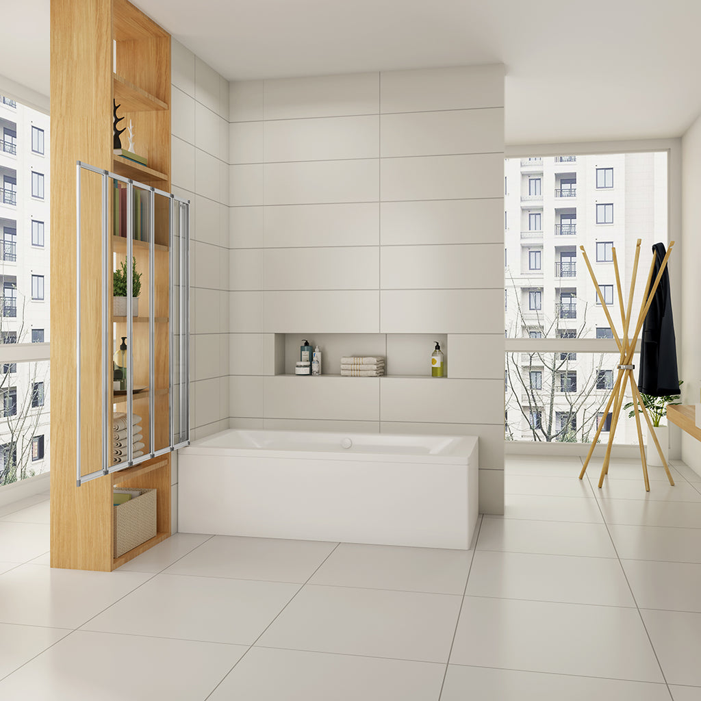 5 teilig badewannenfaltwand 120 H140 cm badezimmer ideen