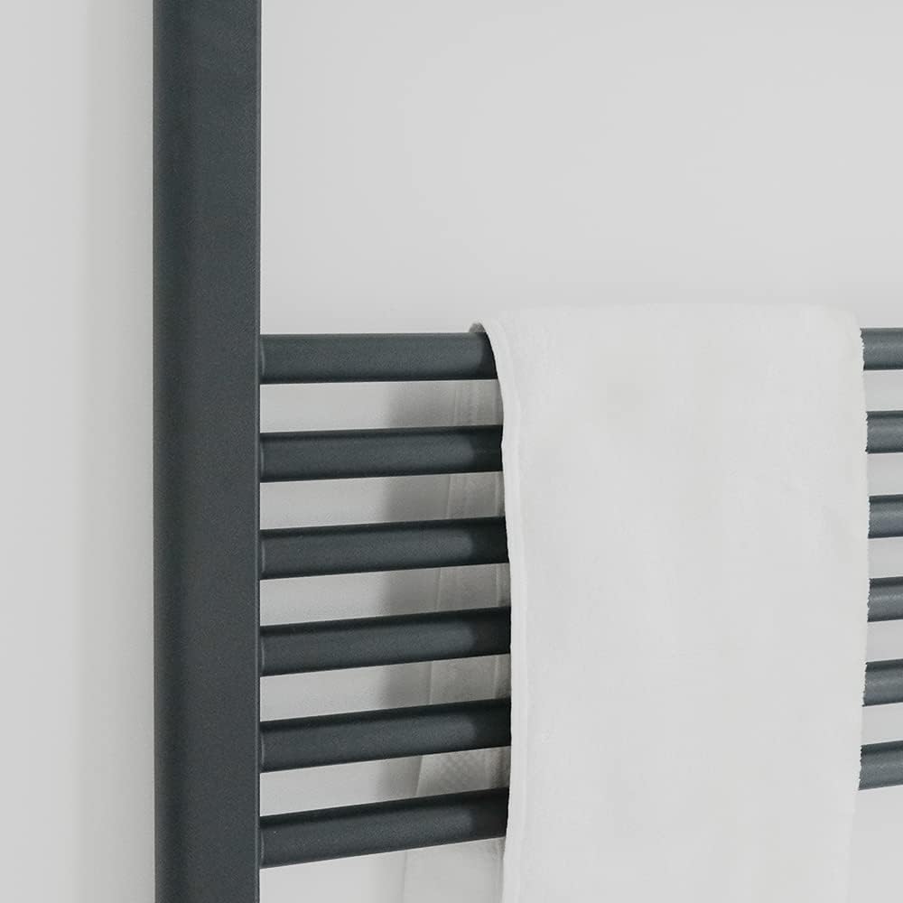 1200x500mm BadHeizkörper Handtuchhalter Handtuchtrockner Gerade Anthrazit Mittelanschluss 619W