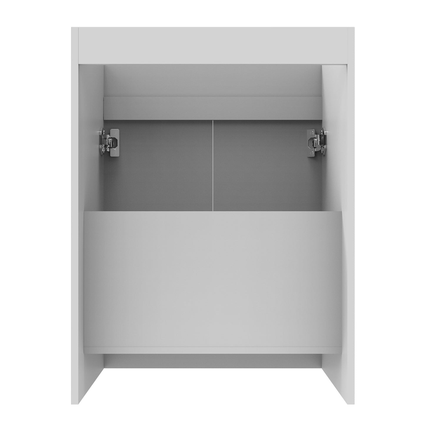 Badmöbel Set 50 cm Breit Weiß Matt Badezimmermöbel Mineralguss waschbecken mit unterschrank 2 Soft-Close Türen Standschrank