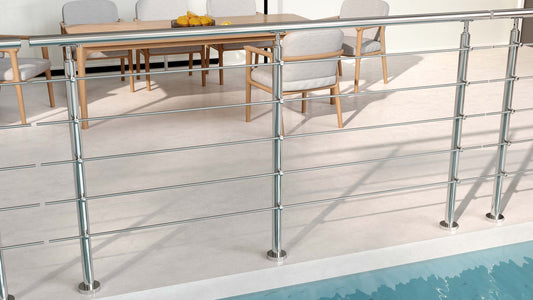 200cm Edelstahl Geländer Treppengeländer Handlauf Treppen Brüstung Innen und Außen