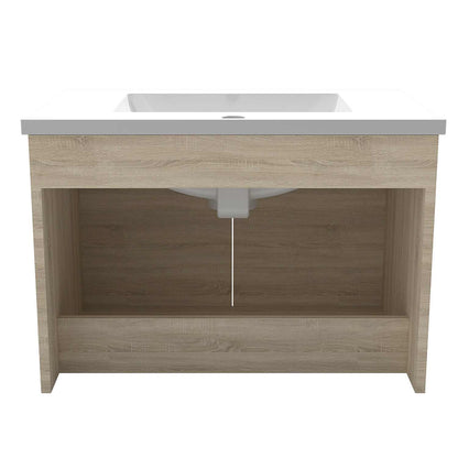 Badmöbel Set 60 cm Eiche Waschbecken mit Unterschrank Soft-Close