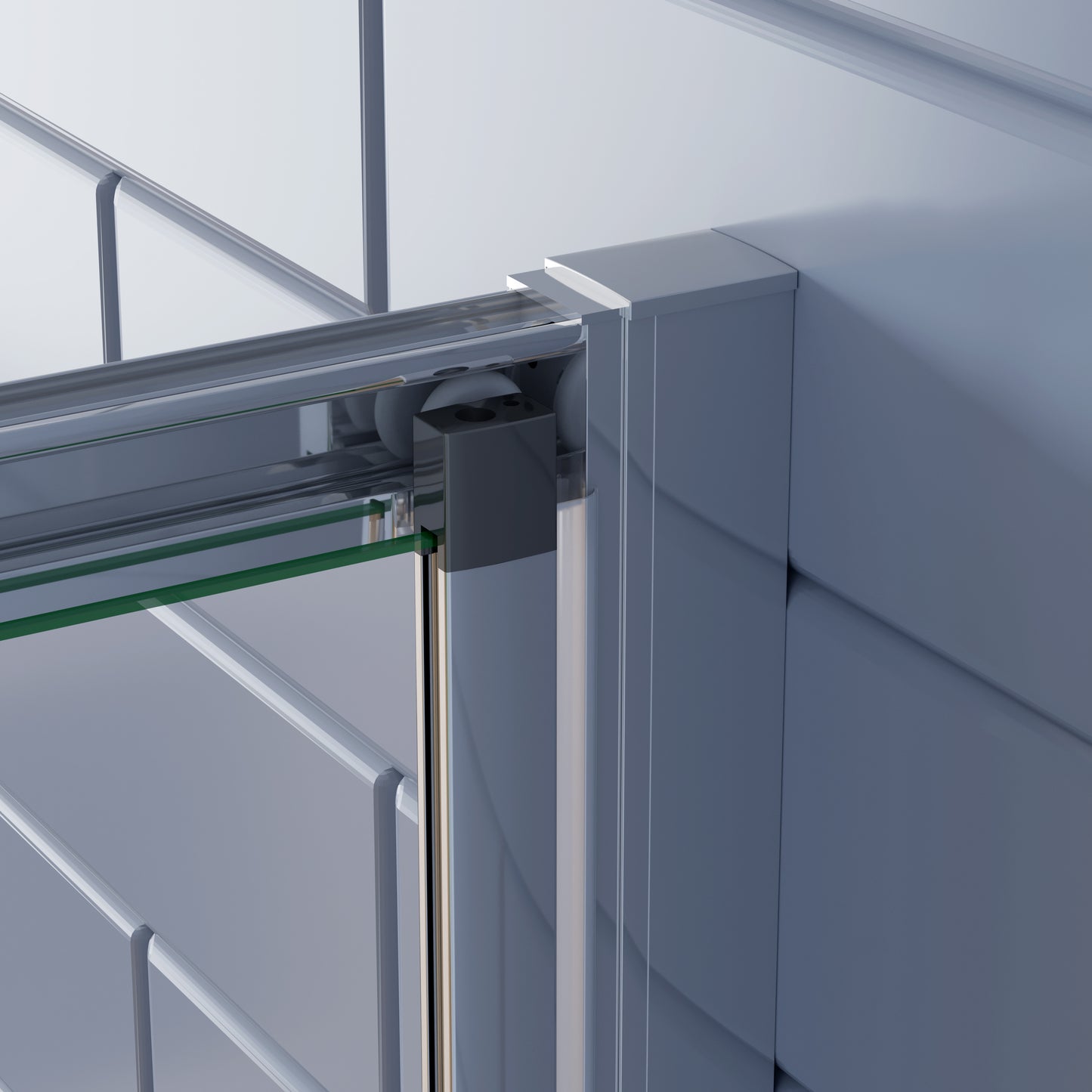 Duschkabine 185cm Falttür mit Seitenwand ESG 5mm Sicherheitsglas Duschabtrennung