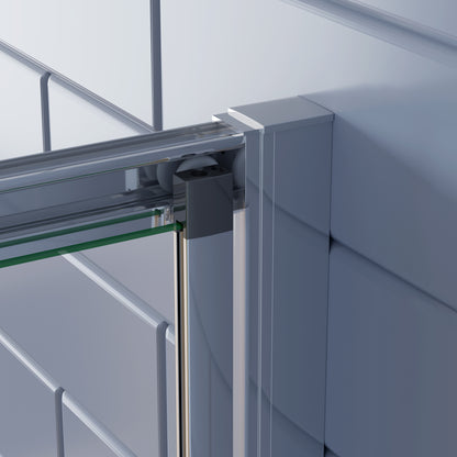 Duschkabine 185cm Falttür mit Seitenwand ESG 5mm Sicherheitsglas Duschabtrennung