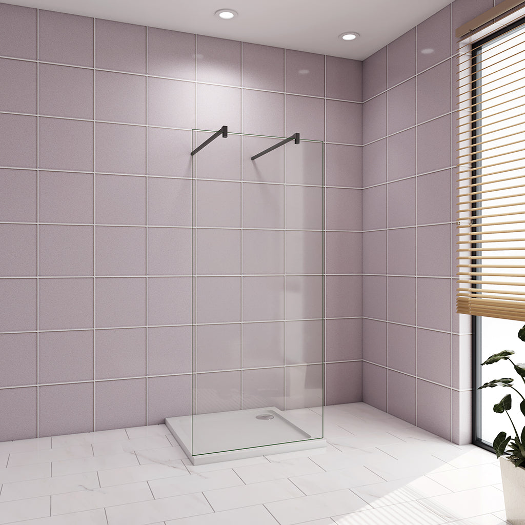 677 H.2000 mm Glasdusche Walk in Duschwand mit 2xStabilisationsstange 1400mm badezimmer ideen