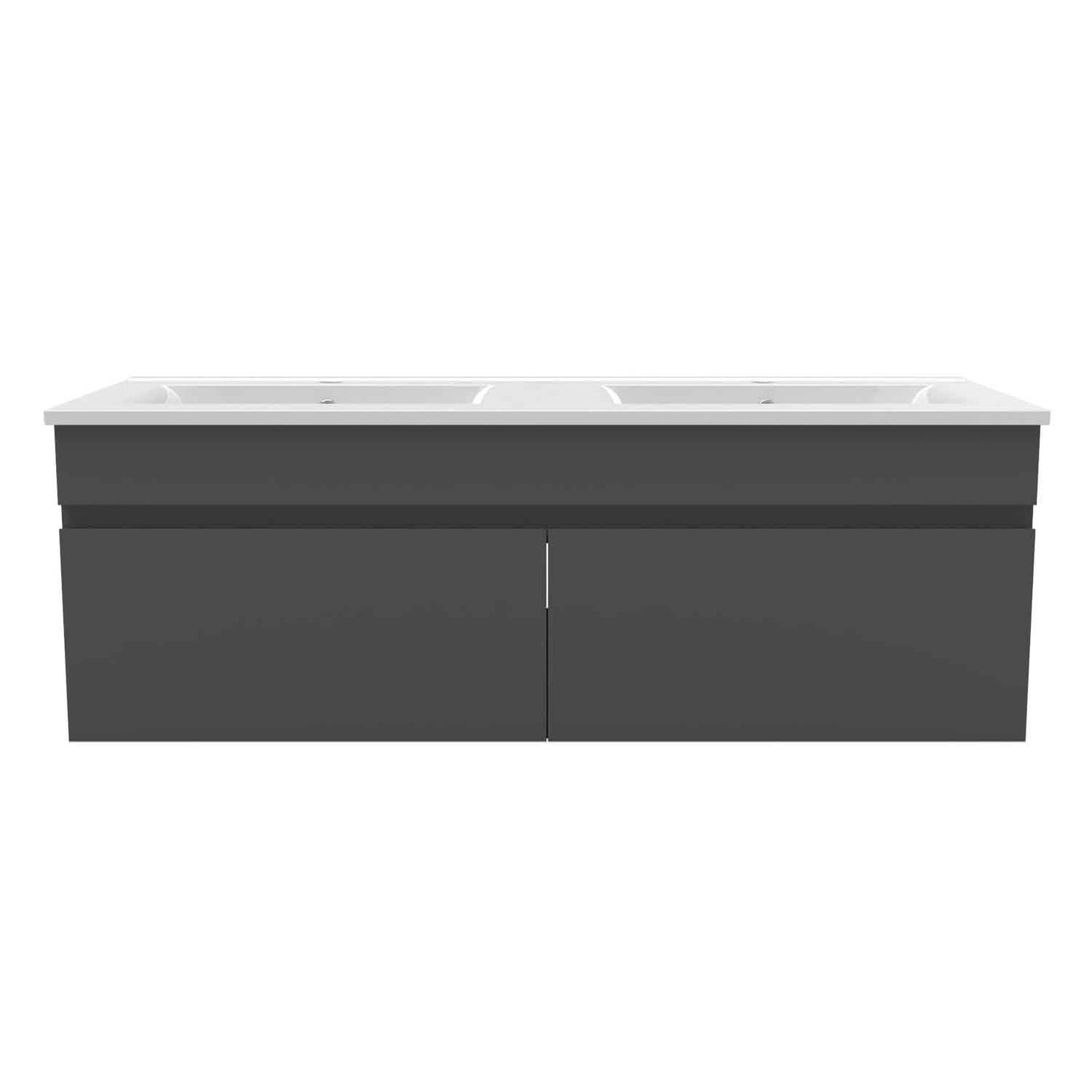 Badmöbel Set ADELA 120 cm Standschrank Anthrazit Waschbecken mit Unterschrank mit Soft-Close Funktion