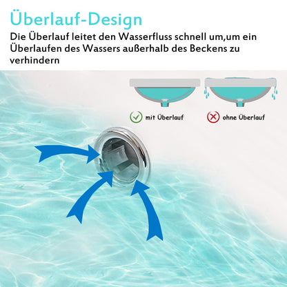 Badezimmermöbel 60cm Mineralguss Waschtisch mit Unterschrank Badmöbel set Badezimmerschränke mit 2 Soft-Close Schubladen Hochglanz Weiß