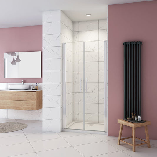 70 H.195 cm Doppelpendeltüren Duschtasse 100x70cm für badezimmer