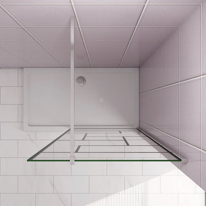 70 H.200 cm Walk in Glaswand dusche mit Stabilisationsstange 90cm