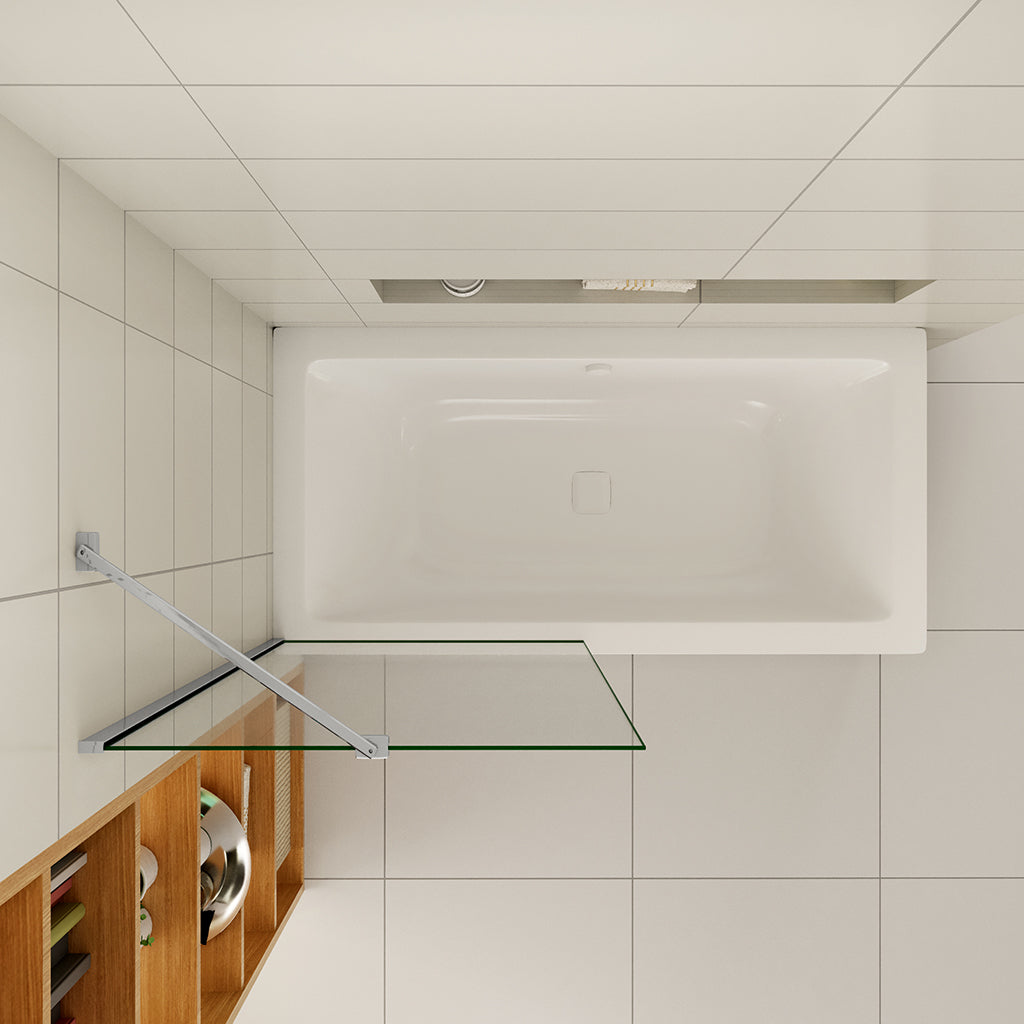 700 H 1400 mm Glasdusche Badewannenseitenwand