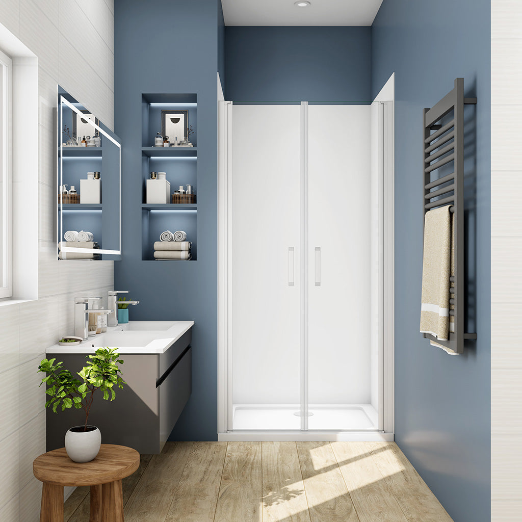 700 H.1850 mm Doppelpendeltüren Duschtasse 800x700mm für badezimmer