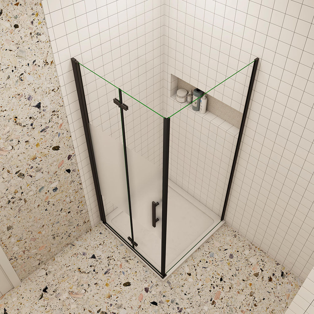 700x700 H.1950 mm Falttür Schutzfolie mit Seitenwand Duschtasse für badezimmer