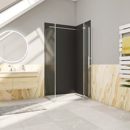 700x760 H.1950 mm Glasduschwand Falttür mit Seitenwand badezimmer ideen