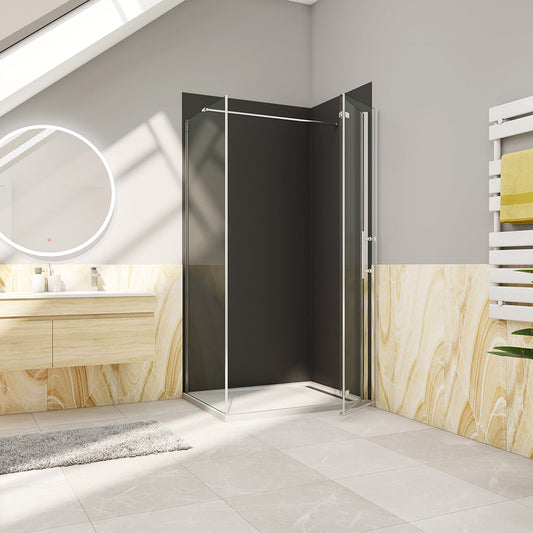 700x760 H.1950 mm Glasduschwand Falttür mit Seitenwand badezimmer ideen