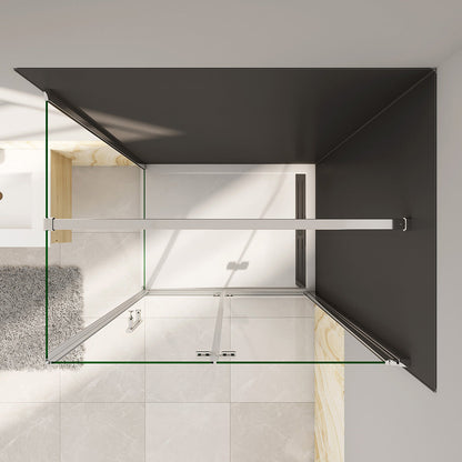 70x76 H.195 cm Glasduschwand Falttür mit Seitenwand für badezimmer