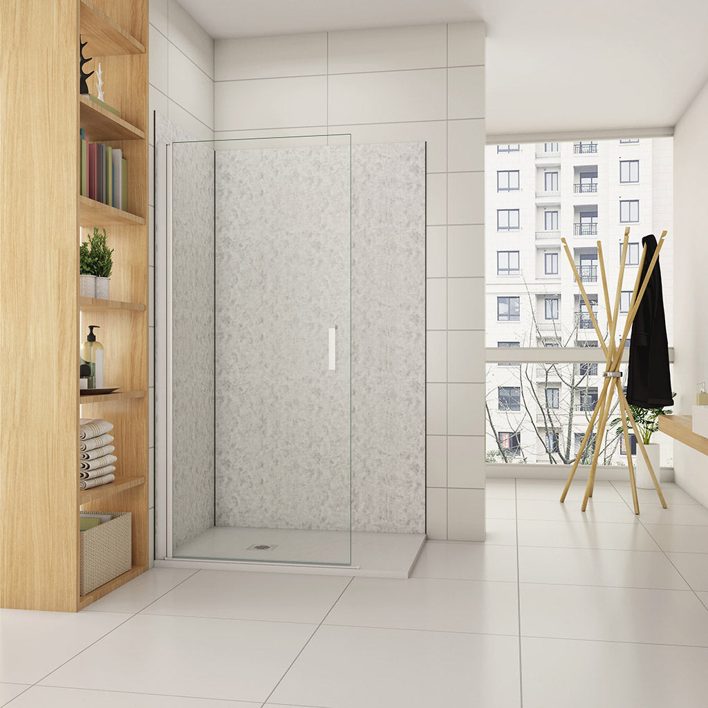 72 H.185 cm Drehtür Walk in dusche badezimmer ideen