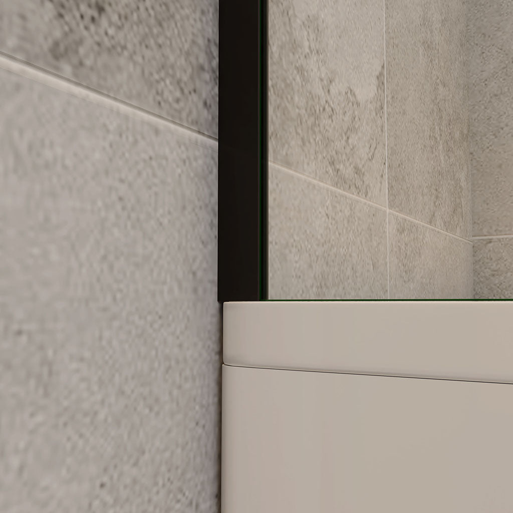 75 H 140 cm Glasduschwand Badewannenseitenwand