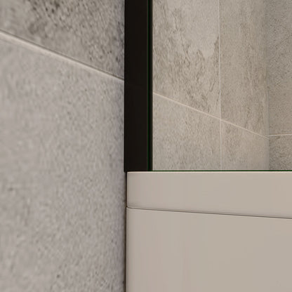 75 H 140 cm Glasduschwand Badewannenseitenwand