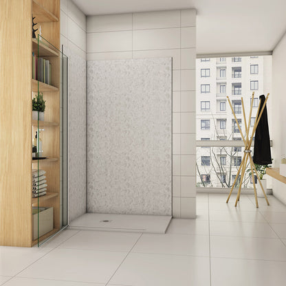 76 H.185 cm Drehtür Walk in dusche badezimmer ideen