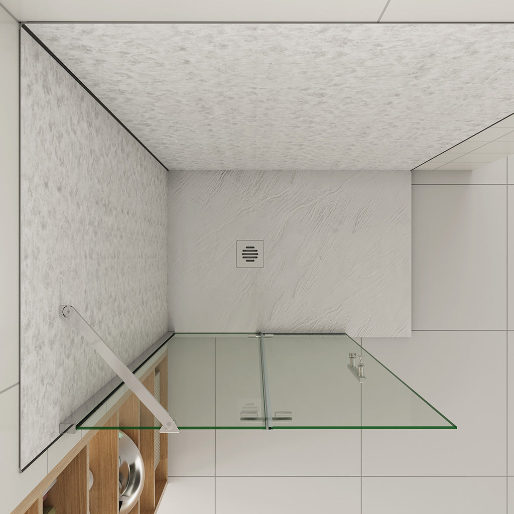 76 H.185 cm Glasdusche Drehtür Walk in für badezimmer