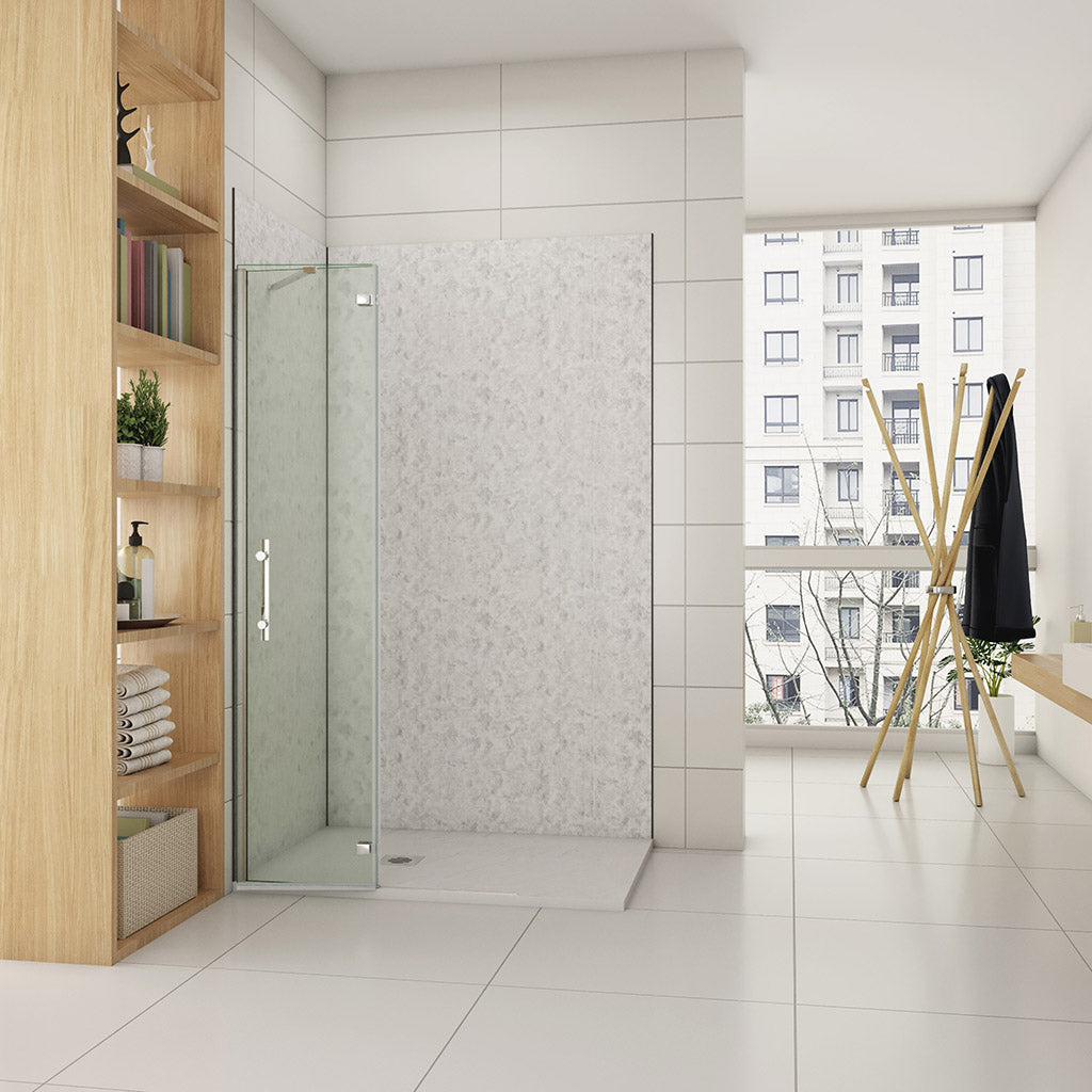 76 H.195 cm Drehtür Walk in dusche badezimmer ideen