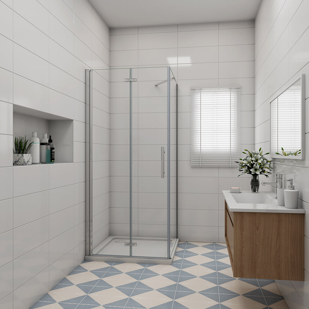 760x700 H.1850 mm Falttür mit Seitenwand dusche für badezimmer