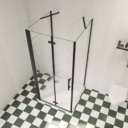 76x90 H.195 cm U-Form Dusche Falttür für badezimmer