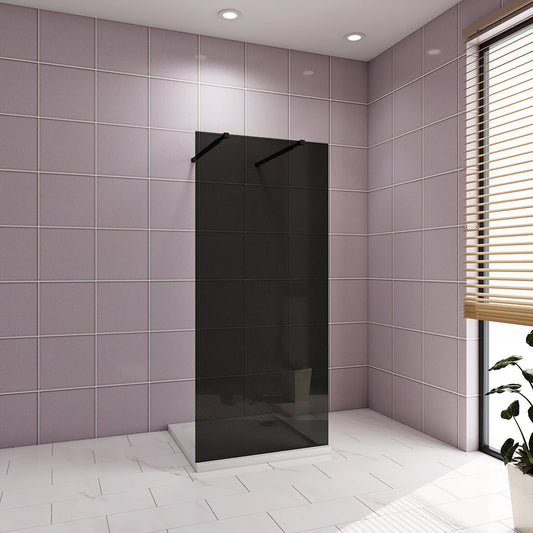 777 H.2000 mm Walk in Duschwand Schwarz Schutzfolie mit 2xStabilisationsstange 730-1200mm badezimmer ideen