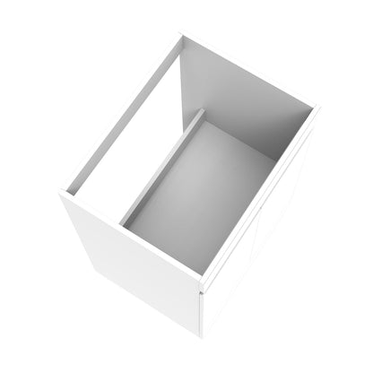 Badmöbel Set 50 cm Breit Weiß Matt Badezimmermöbel Mineralguss waschbecken mit unterschrank 2 Soft-Close Türen Standschrank