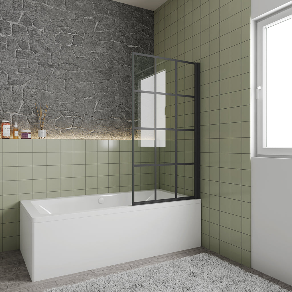 80 H 140 cm Badewannenaufsätz Gittermuster für badezimmer
