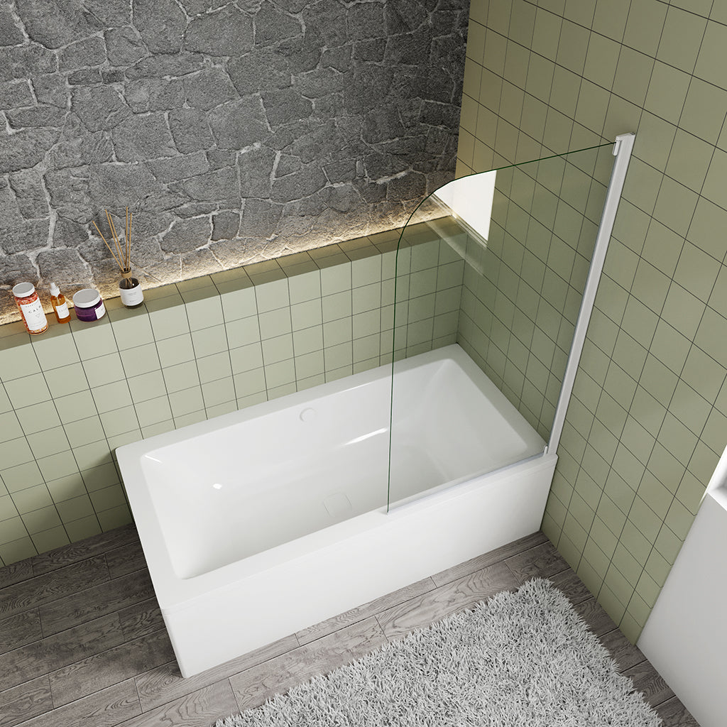 80 H 140 cm Badewannenaufsätz mattgrau badezimmer ideen