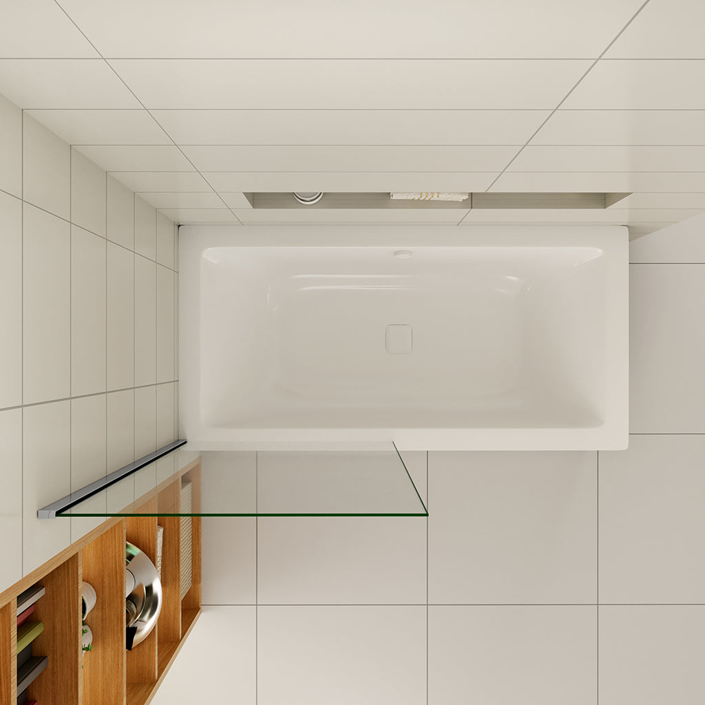 80 H 140 cm Badewannenseitenwand Festteil badezimmer ideen