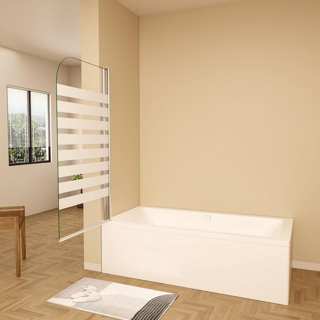 80 H 140 cm GlasDuschwänd Badewannenaufsatz für badezimmer