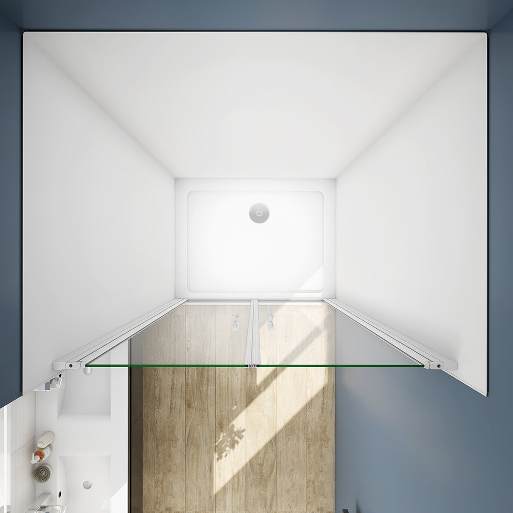 80 H.185 cm Doppelpendeltüren Duschtasse 160x80cm Ablaufgarnitur für badezimmer