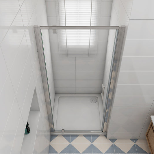 80 H.185 cm Drehtür Nischentür Duschtasse 100x80cm für badezimmer