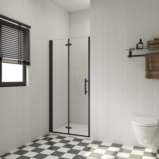 80 H.185 cm Falttür Nischentür Duschtasse 150x80cm für badezimmer