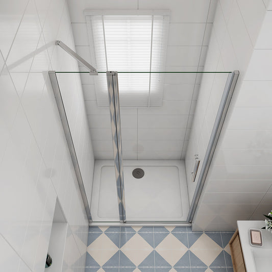 80 H.195 cm Drehtür Nischentür Duschtasse 90x80cm Ablaufgarnitur für badezimmer