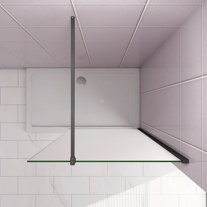 80 H.200 cm 10cm Walk in Duschwand mit Stabilisationsstange 140cm für badezimmer