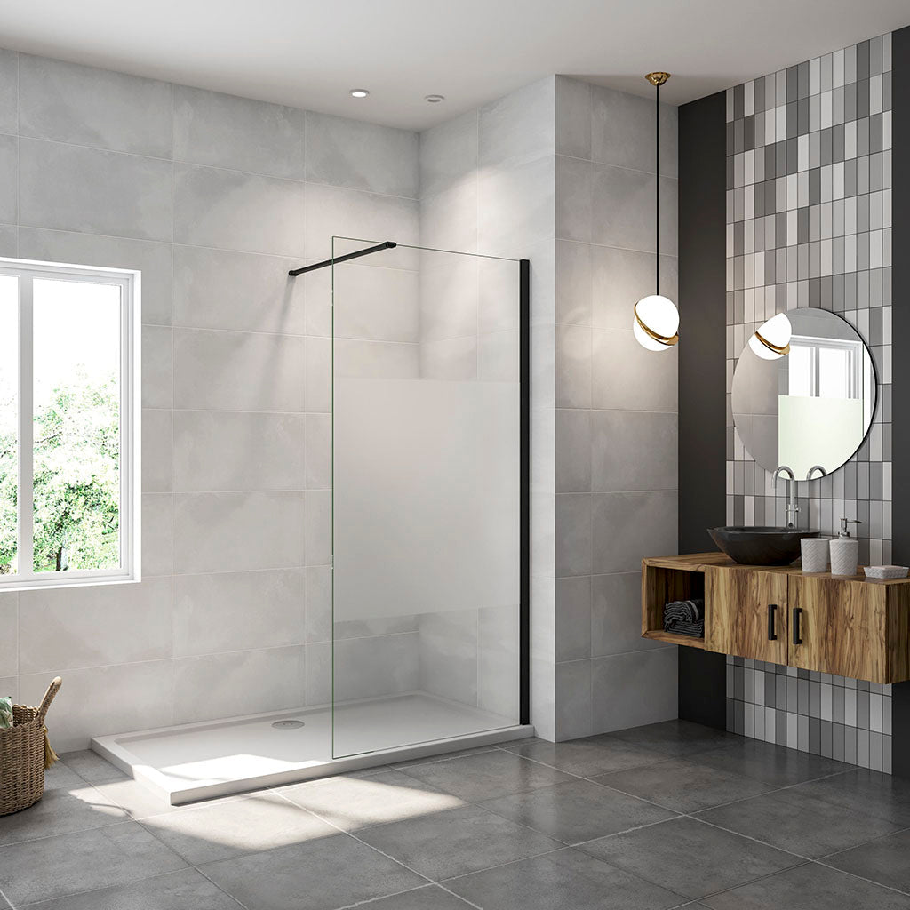 80 H.200 cm Walk in Duschwand mit Stabilisationsstange 140cm WFAP 130B GR1 badezimmer ideen