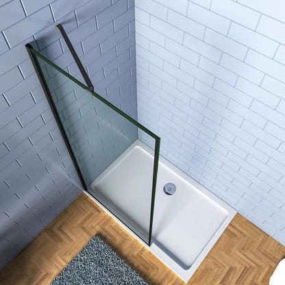 80 H.200 cm Walk in Duschwänd mit Stabilisationsstange 50cm dusche badezimmer ideen