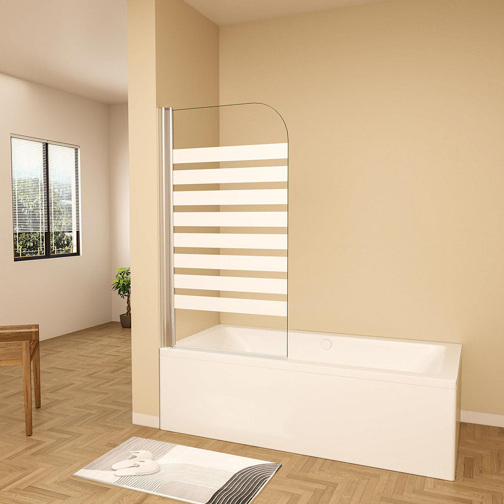 800 H 1400 mm Glasduschwand Badewannenaufsatz