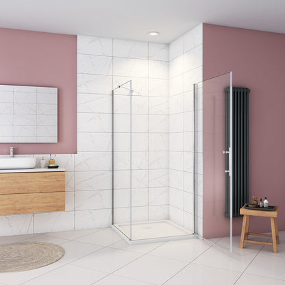 800x700 H.1850 mm GlasDuschwänd Drehtür mit Seitenwand Duschtasse badezimmer ideen