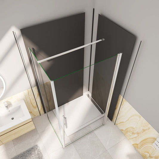 800x700 H.1950 mm Drehtür mit Seitenwand Wandverkleidung badezimmer ideen