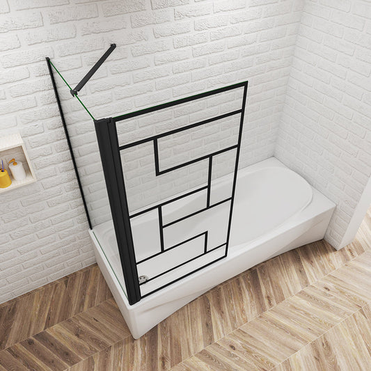 800x750 H 1400 mm Duschabtrennung Badewannenaufsatz Seitenwand badezimmer ideen
